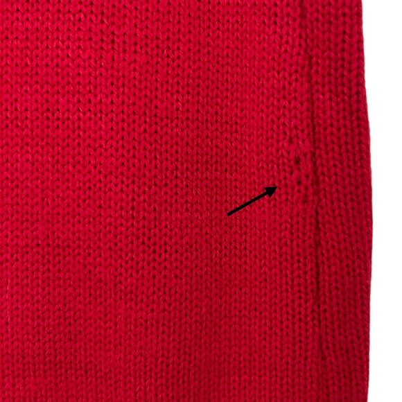 White Stag Red Christmas Applique Embroidered Beaded Sweater Vest (L) - Picture 13 of 16